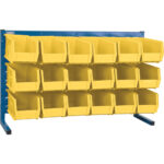Louvered Rack with Bins, 18 Bins, 36" W x 8-1/4" D x 22" H