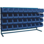 Louvered Rack with Bins, 36 Bins, 72" W x 15" D x 40" H