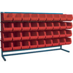 Louvered Rack with Bins, 36 Bins, 72" W x 15" D x 40" H