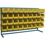 Louvered Rack with Bins, 36 Bins, 72" W x 15" D x 40" H