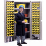 Deep-Door Combination Cabinet, 38" W x 24" D x 72" H, 4 Shelves