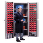 Deep-Door Combination Cabinet, 38" W x 24" D x 72" H, 4 Shelves