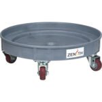 Leak Containment Drum Dolly, 24.25" dia. X 7.625" H, 1.5 US Gal. Spill Cap.