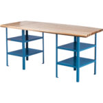 Extra Heavy-Duty Pedestal Workbench, 2500 lbs. Cap., 84" W x 30" D, 34" H