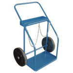 Gas Cylinder Carts, Rubber Wheels, 13" W x 25" L Base, 1000 lbs.