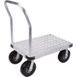 Aluminum Platform Truck, 24" W x 48" L, 1200 lbs. Cap., Flat Free Wheels