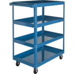 Shelf Carts , 4 Tiers, 24" W x 48" H x 36" D, 900 lbs. Capacity