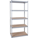 Heavy-Duty Shelving, Steel, Boltless, 1200 lbs. Capacity, 48" W x 72" H x 24" D