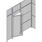 Wire Mesh Partition Swing Door with Wicket, 4' W x 7' H