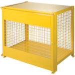 Gas Cylinder Cabinets, 6 Cylinder Capacity, 44" W x 30" D x 37" H, Yellow