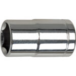 SAE Socket, 7/16", 1/4" Drive, 6 Points, Deep