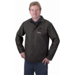 Flame Retardant Jacket, Cotton, 5X-Large, Black