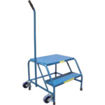 Tilt-N-Roll Step Stands, 2 Step(s), 24" L x 29" W x 19" H, 300 lbs. Capacity