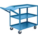 Order Picking Carts, 36" H x 24" W x 64" D, 3 Shelves, 1200 lbs. Capacity