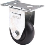 Caster, Rigid, 3" (76 mm), Polyolefin, 250 lbs. (113 kg.)